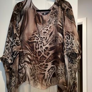 Brand M - size small tan/black animal print.
